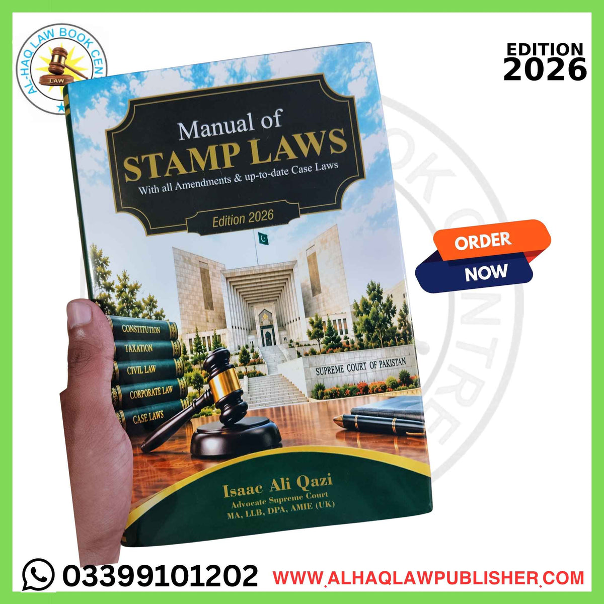 Manual of Stamp Laws 2026 – Isaac Ali Qazi | Stamp Act 1899, Provincial Amendments & e-Stamp Rules