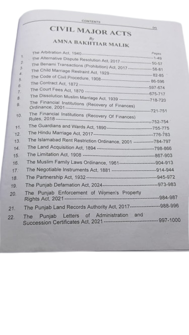 The Civil Major Acts Edition 2025