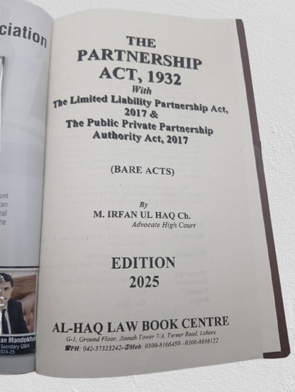 The Partnership Act, 1932 Edition 2025