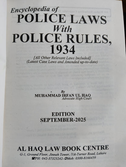 Police Laws with Police Rules 1934 in Pakistan