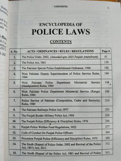 Police Laws with Police Rules 1934 in Pakistan